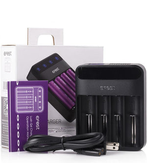 EFest LUSH Q4 - 4 Bay Smart LED Battery Charger-EJuice-Online