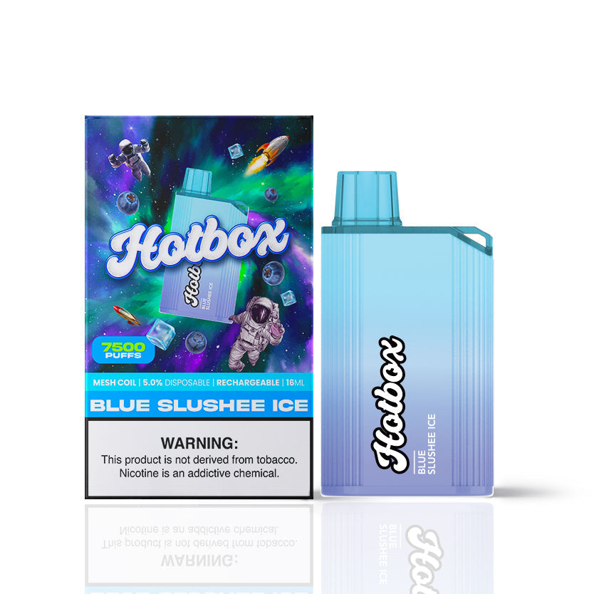 Hotbox 7500 Puff Disposable Vape Blue Slushee Ice Ejuice Online 9686