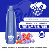 Puff air mesh disposable vape blue razz bubblegum