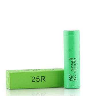 Samsung INR18650-25R Green Flat Top 2500mAh IMR Battery-EJuice-Online